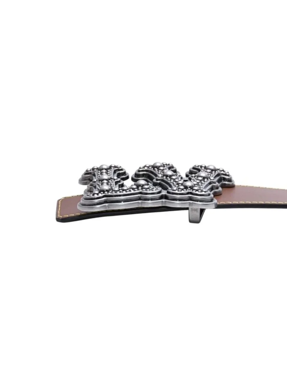 Louis Vuitton Belt LV Reversible Brown Metal Silver